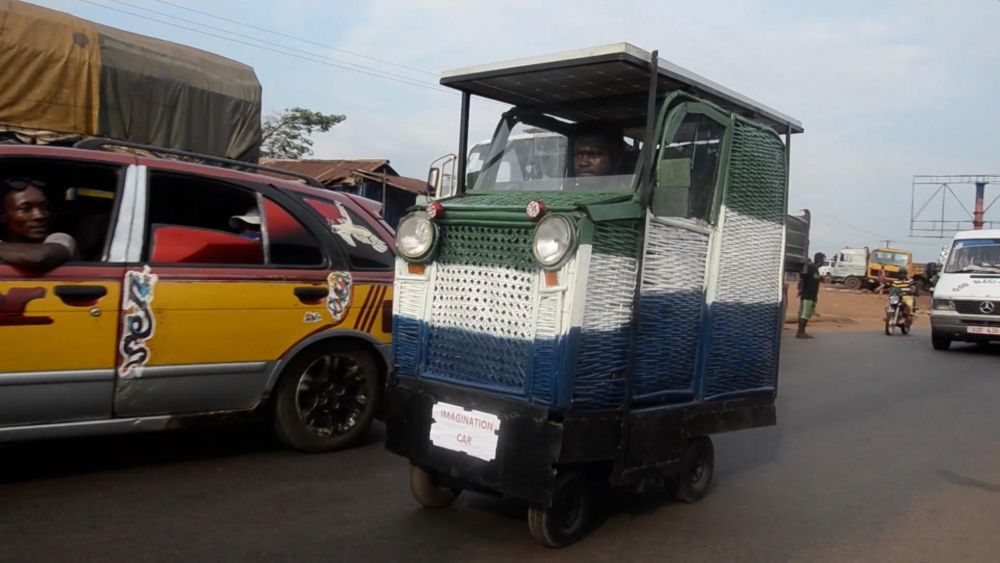 Student Builds Solar-Powered Car from Trash and Scraps in Sierra Leone