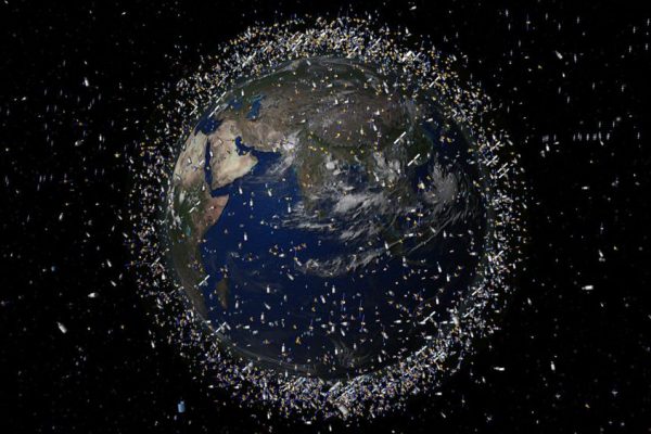 Light Pollution from Artificial Satellites Obstruct Astronomical Observations