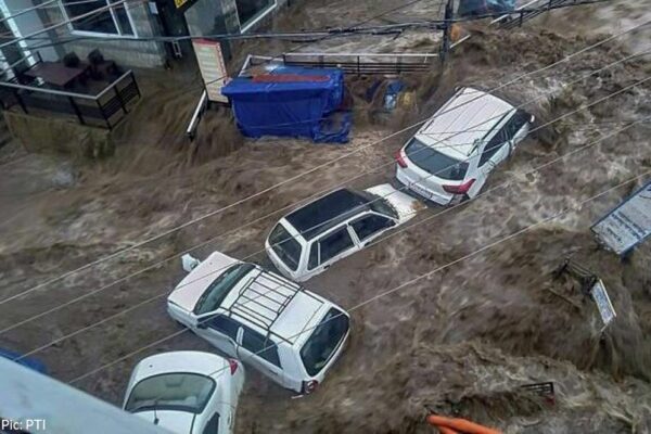 Cloudburst Instigates Flash Flood in Dharamshala, Causing Destruction