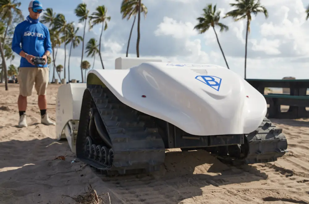 BeBot Beach-Cleaning Robot Sieves Sand to Collect Small Trash Pieces