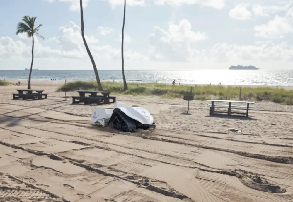 BeBot Beach-Cleaning Robot Sieves Sand to Collect Small Trash Pieces