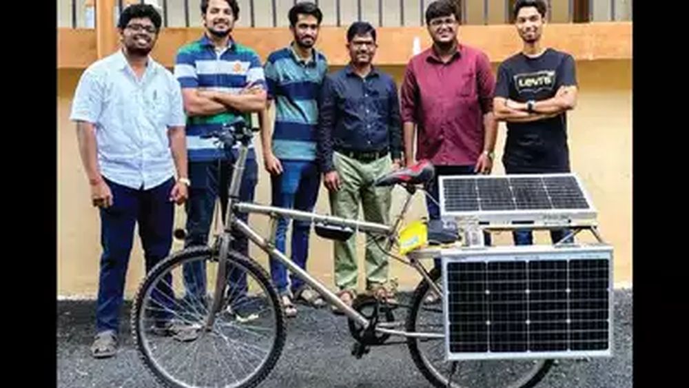 Engineering Students Have built a solar Powered E-Cycle at Goa