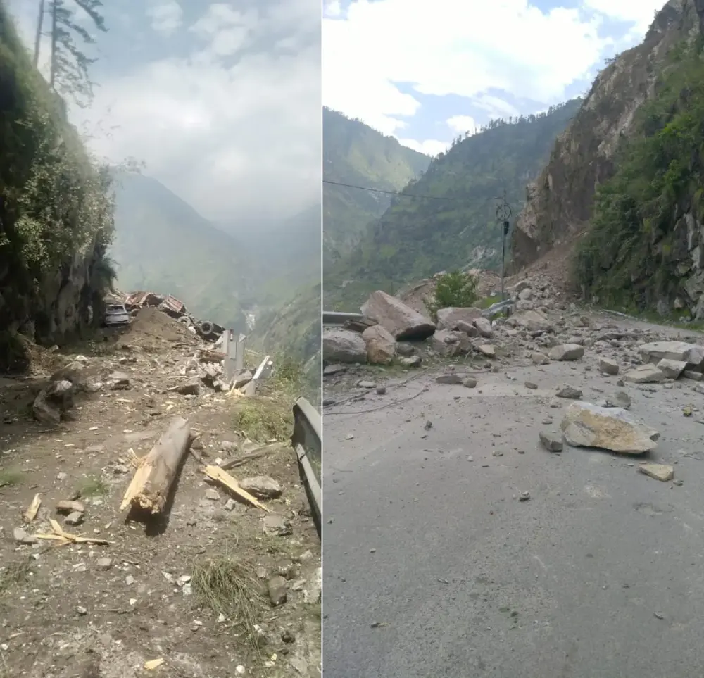 Major Landslide Hits Himachal With a Landslide, 2 People Reported Dead and 40 Feared Buried Under Debris
