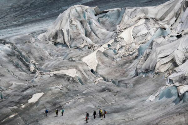 Blankets are Being used to Keep the Glaciers Cool at a Resort in Switzerland