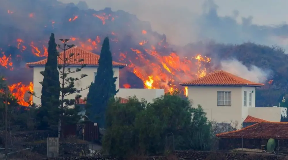 River of Lava from Volcanic Eruption Destroys Homes on La Palma Island