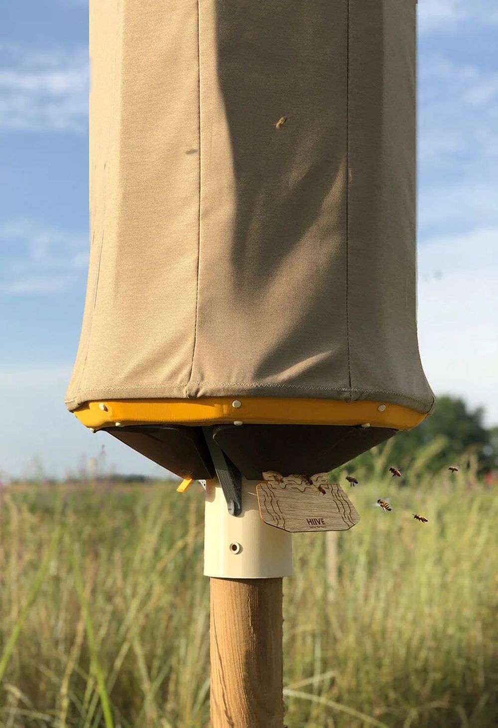 The HIIVE, a Bee Home Duplicates the microclimate of a Tree Cave