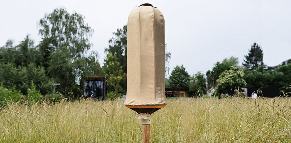 The HIIVE, a Bee Home Duplicates the microclimate of a Tree Cave