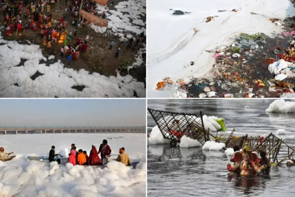 Foam Filled Yamuna River Reality