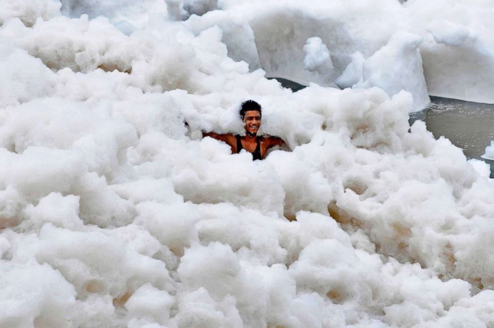 Pictures Explaining Reasons Behind Yamuna’s Foam-Filled Plight 