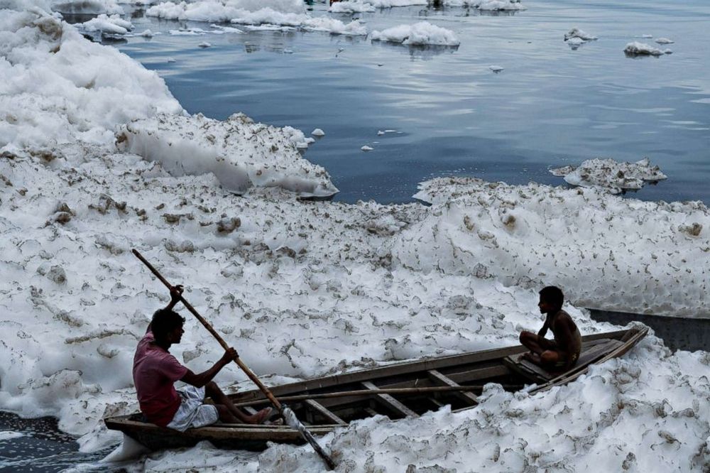 Pictures Explaining Reasons Behind Yamuna’s Foam-Filled Plight 