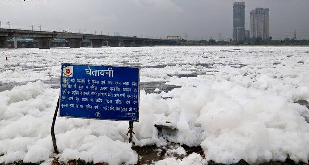 Pictures Explaining Reasons Behind Yamuna’s Foam-Filled Plight 