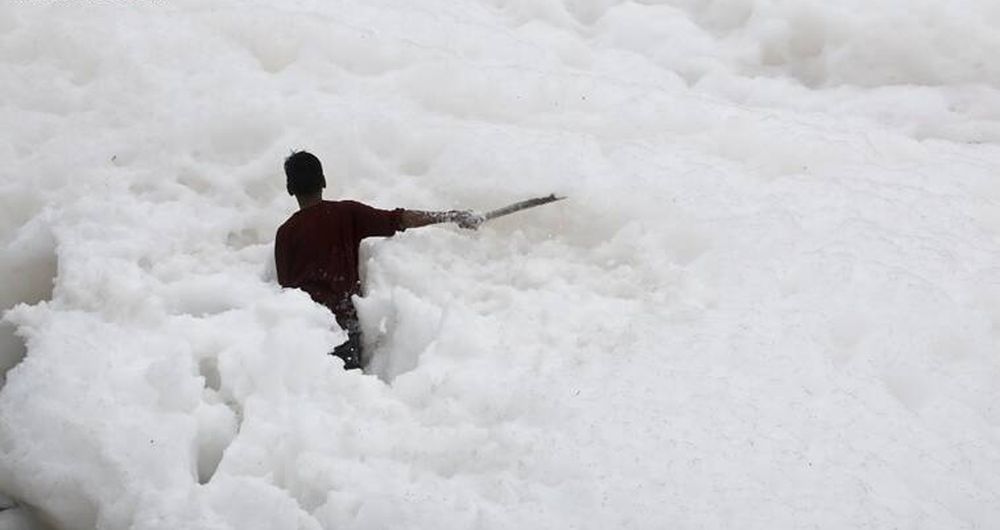 Pictures Explaining Reasons Behind Yamuna’s Foam-Filled Plight 