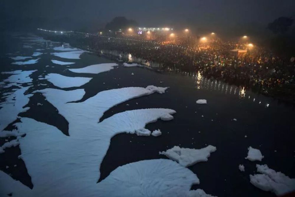 Pictures Explaining Reasons Behind Yamuna’s Foam-Filled Plight 