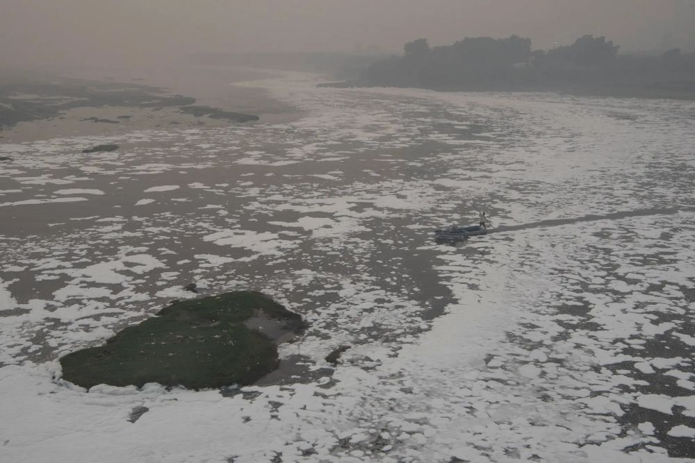 Pictures Explaining Reasons Behind Yamuna’s Foam-Filled Plight 