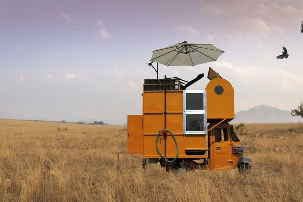 Young Architect Made a Solar-Powered Portable House on Rickshaw's Top