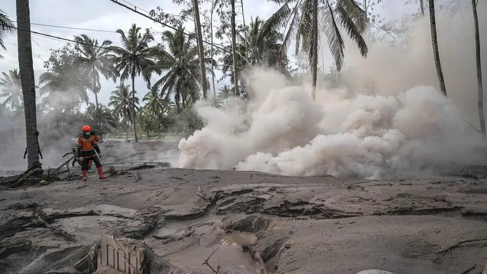 Indonesia Volcanic Eruption Buries Villages Under Hot Ash