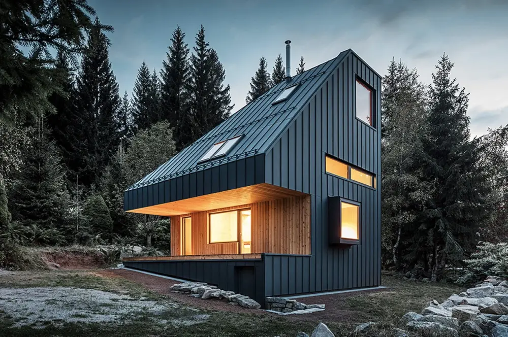 Sustainable Cabins of 21st Century - Weekend House Nové Hamry