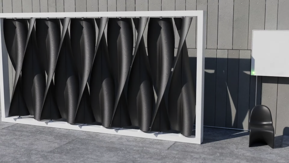 Joe Doucet's Aesthetic Wind Turbine Wall Can Power Your Home