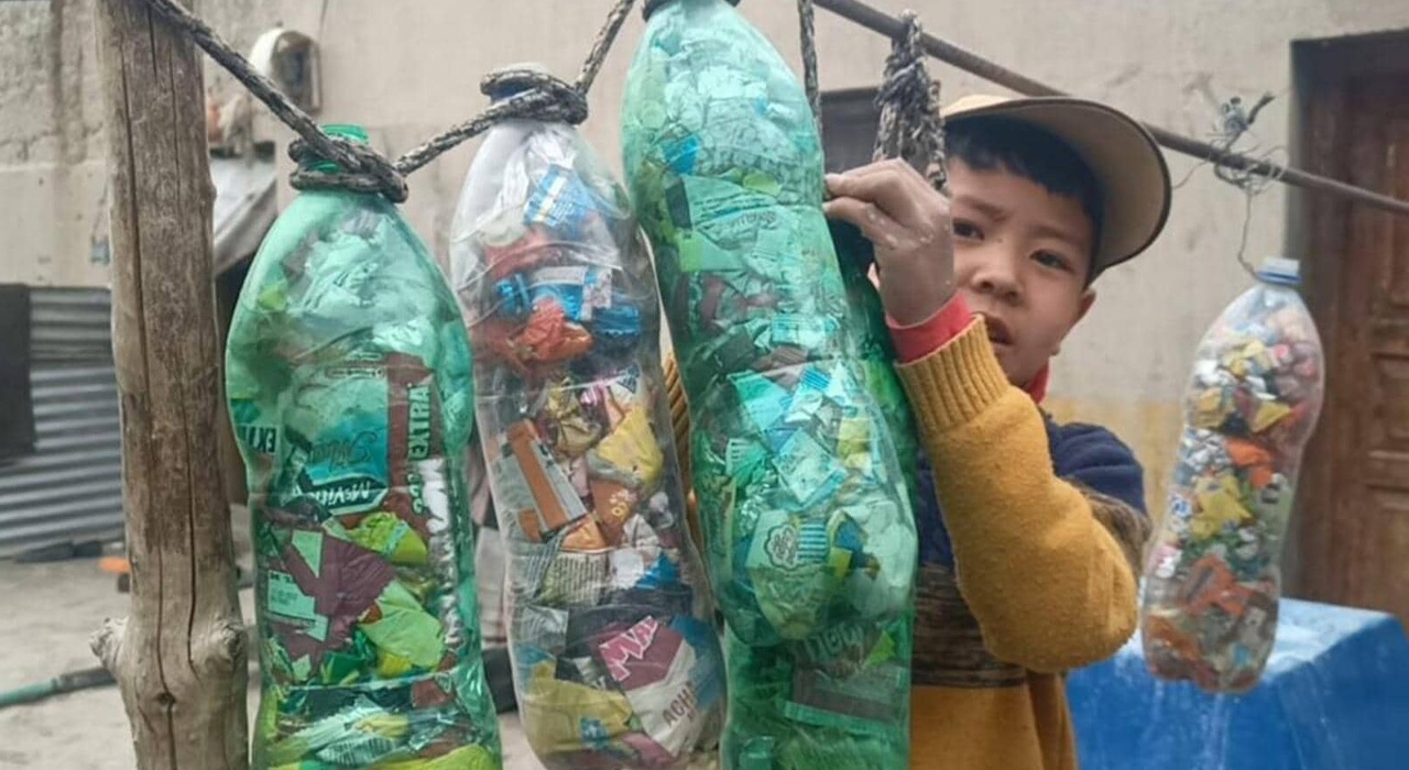 Spiti Boy Turns Plastic Waste into Poly-Bricks