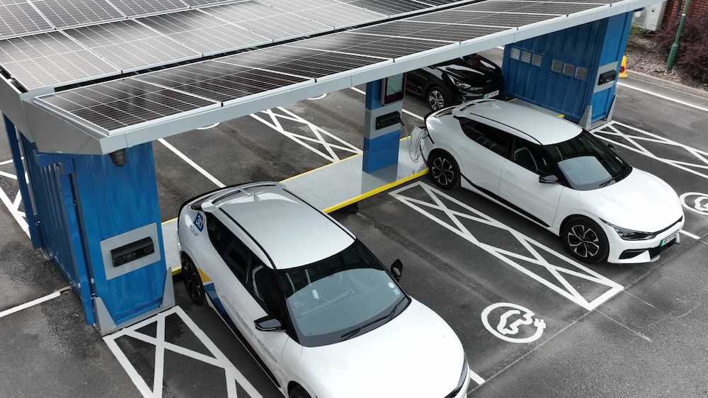 World’s First Pop-up Solar EV Charging Car Park