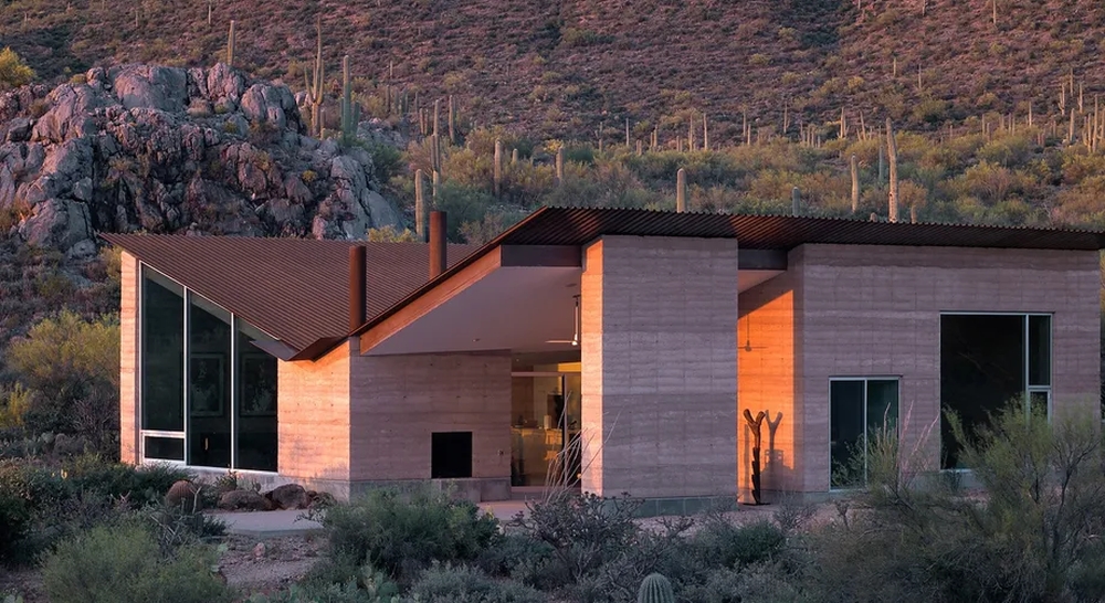 Rammed earth home