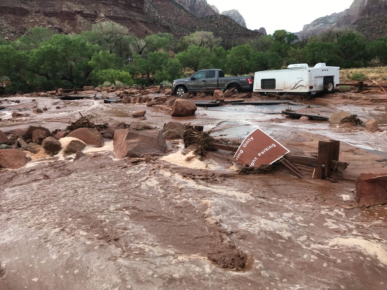 Flooding at Zion National Park amid climate change