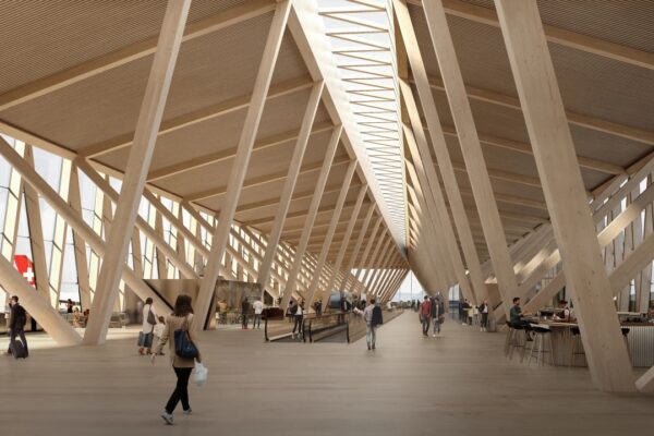 Airport Terminal Made of Wood to be Built in Zurich