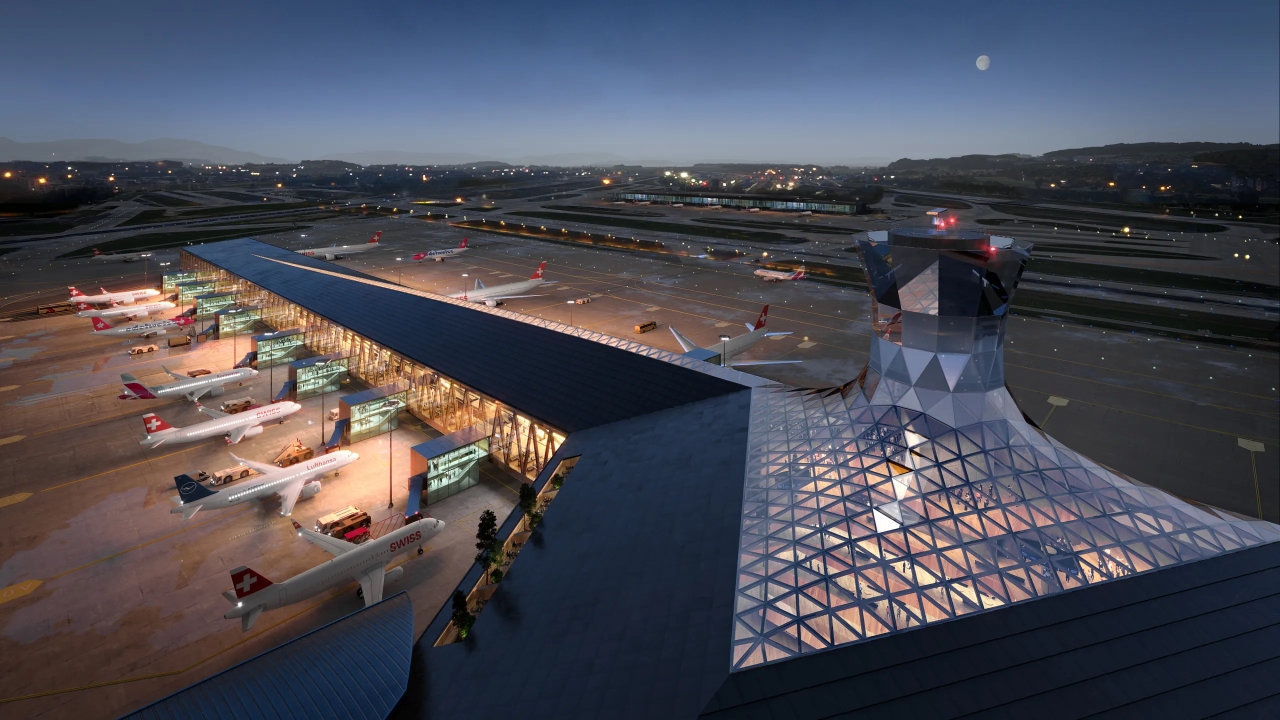 Airport Terminal Made of Wood to be Built in Zurich