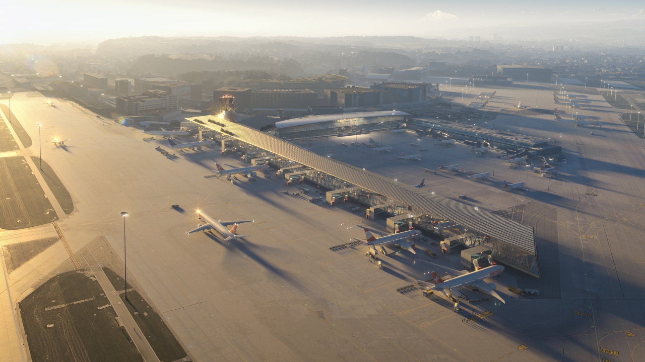 Airport Terminal Made of Wood to be Built in Zurich