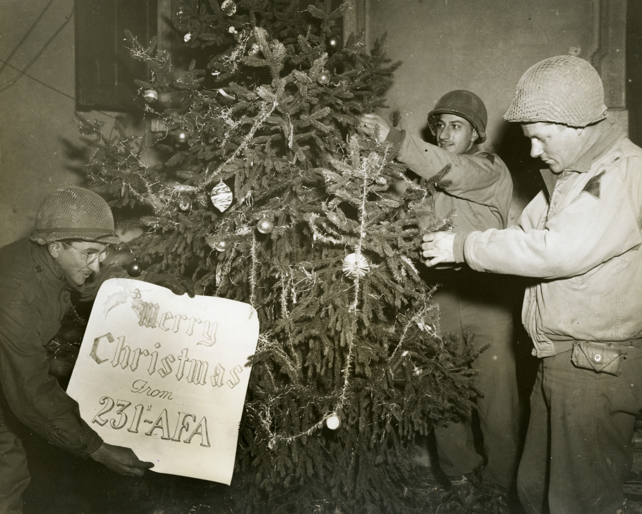3908th Signal Service Battalion in Europe Celebrating Christmas