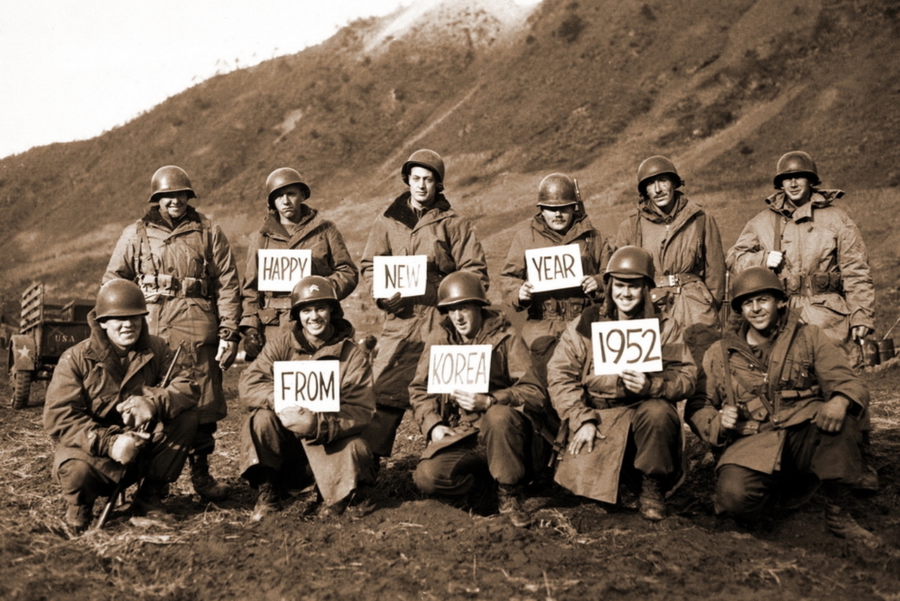 American infantrymen during the War in Korea on December 14, 1951